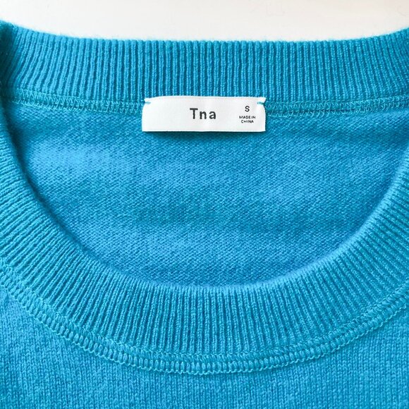 NWT ★: ARITZIA/TNA "Keely" Cashmere Sweater, Blue, S - Picture 8 of 13